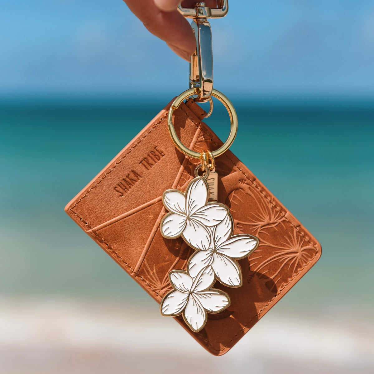 New Beginnings Plumeria Keychain SHAKA TRIBE