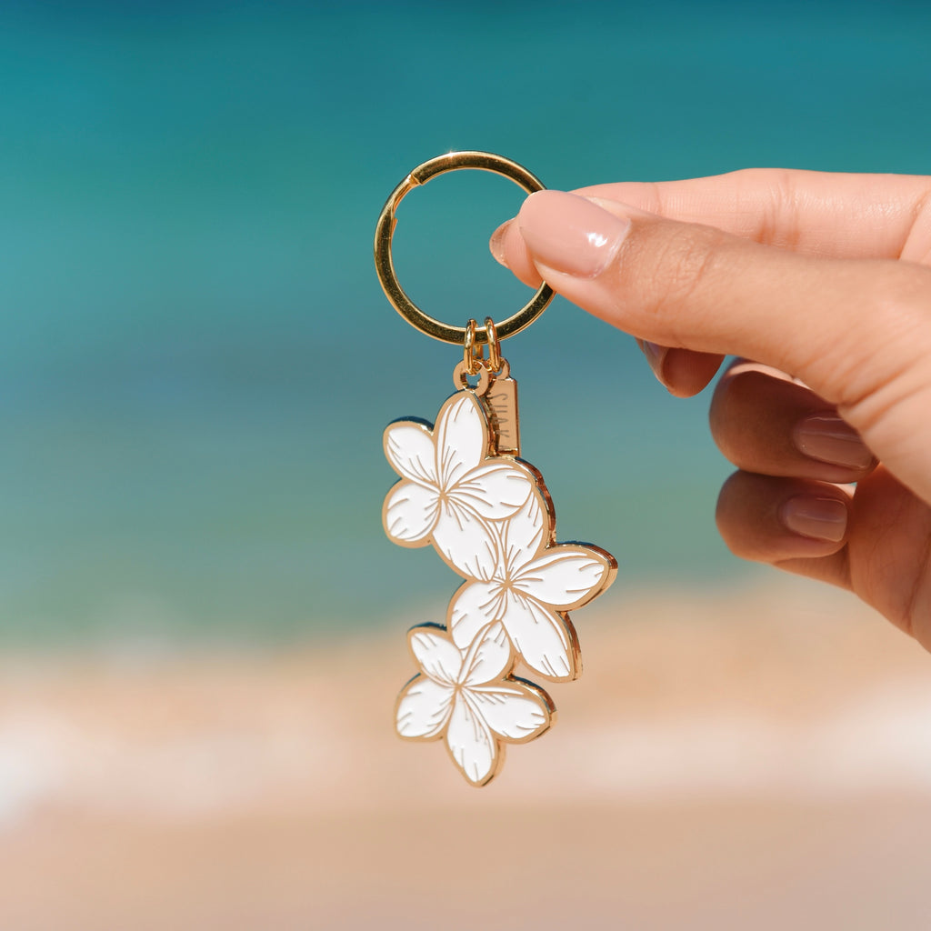 New Beginnings - Plumeria Keychain