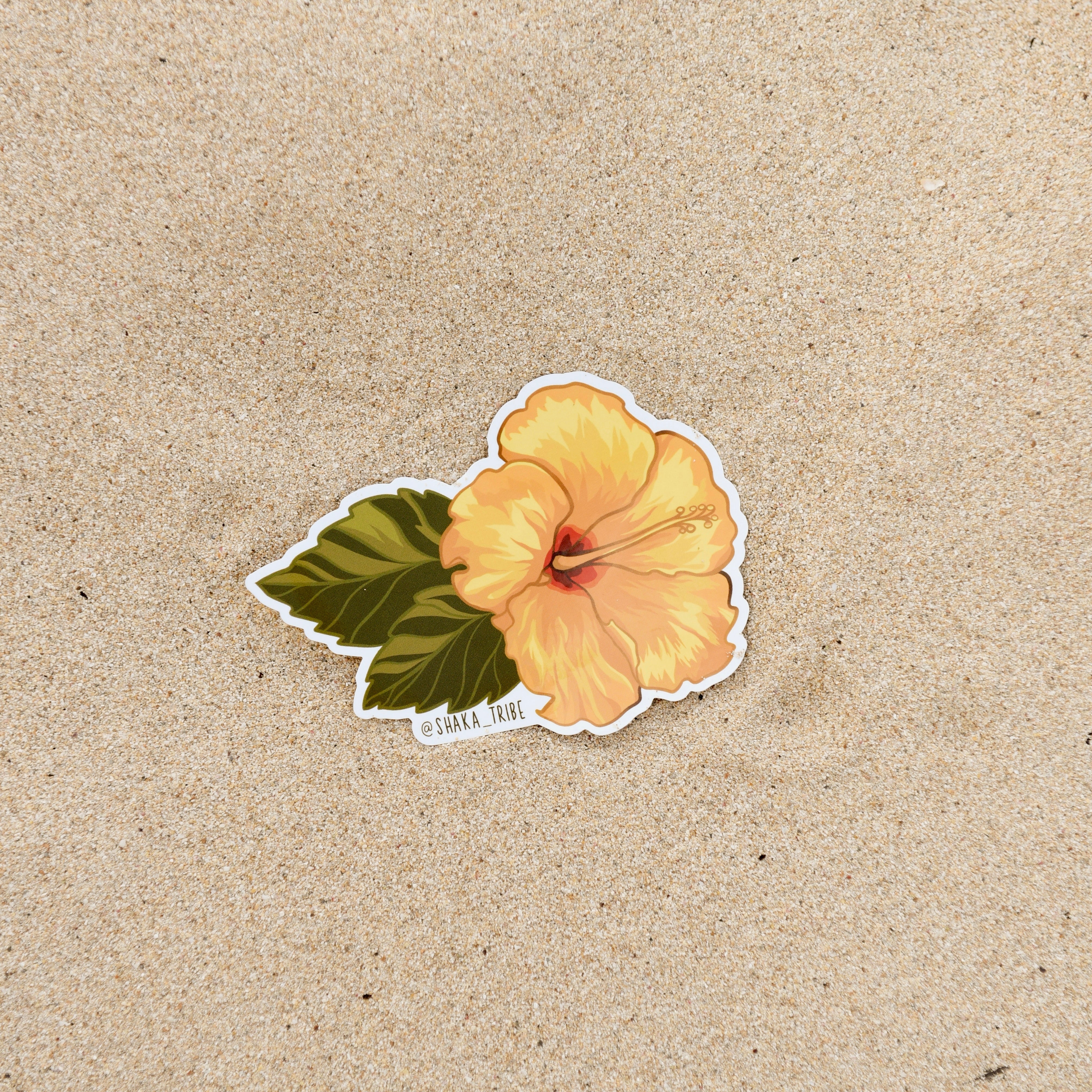 Happiness - Yellow Hibiscus Sticker